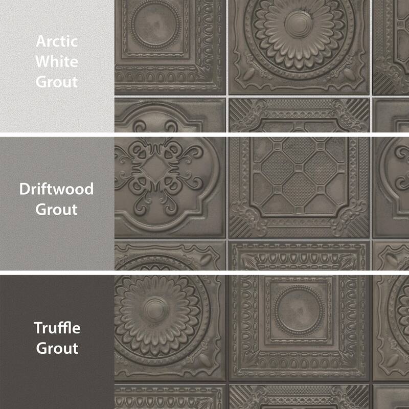 Merola Tile Ritz Metallo Silver 7-7/8" x 7-7/8" Ceramic Wall Tile