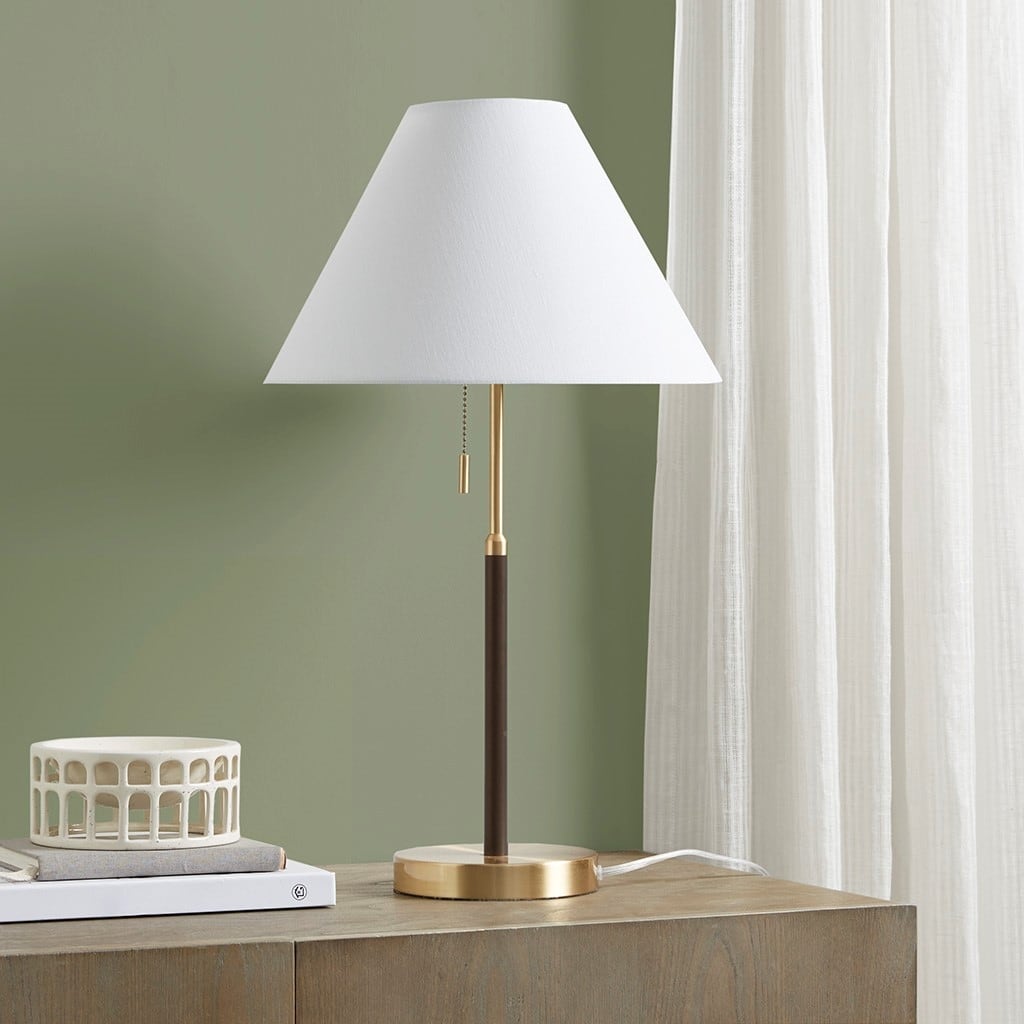 Anmytek Two Tone Table Lamp with Pull Chain Switch