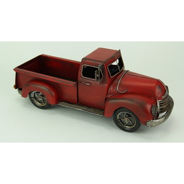 Shop Hand Painted Vintage Red Pickup Truck Metal Statue 5 5 X