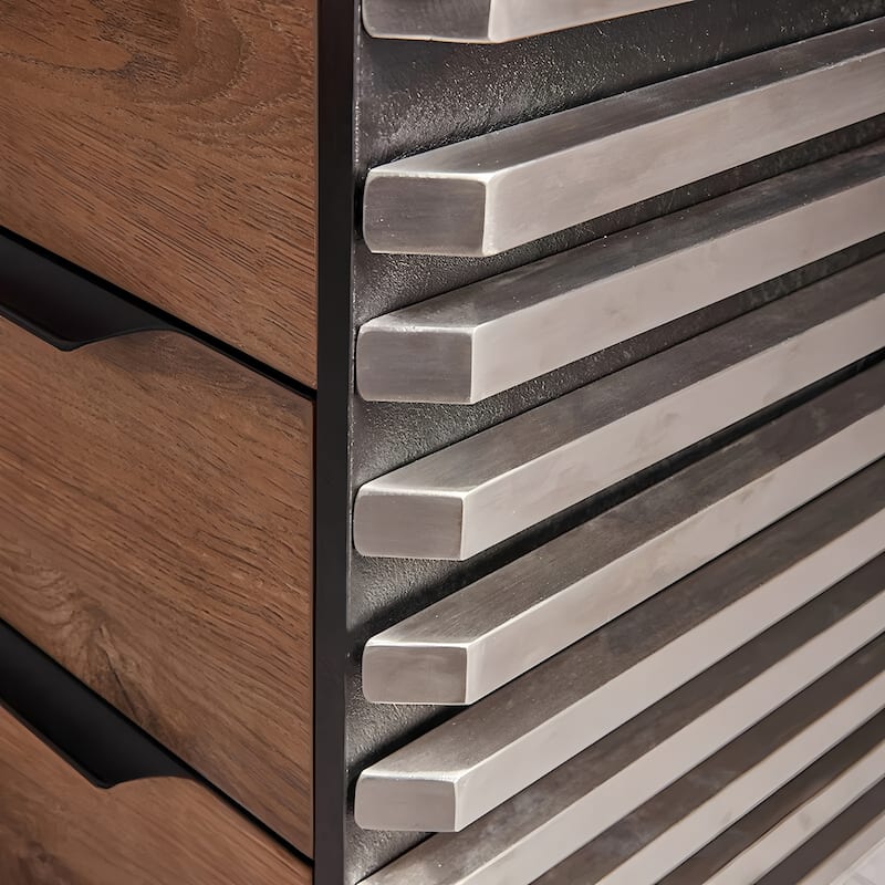 WESOME L-Shaped Executive Desk Adjustable Height with Universal Charging Ports Drawers and Cable Management