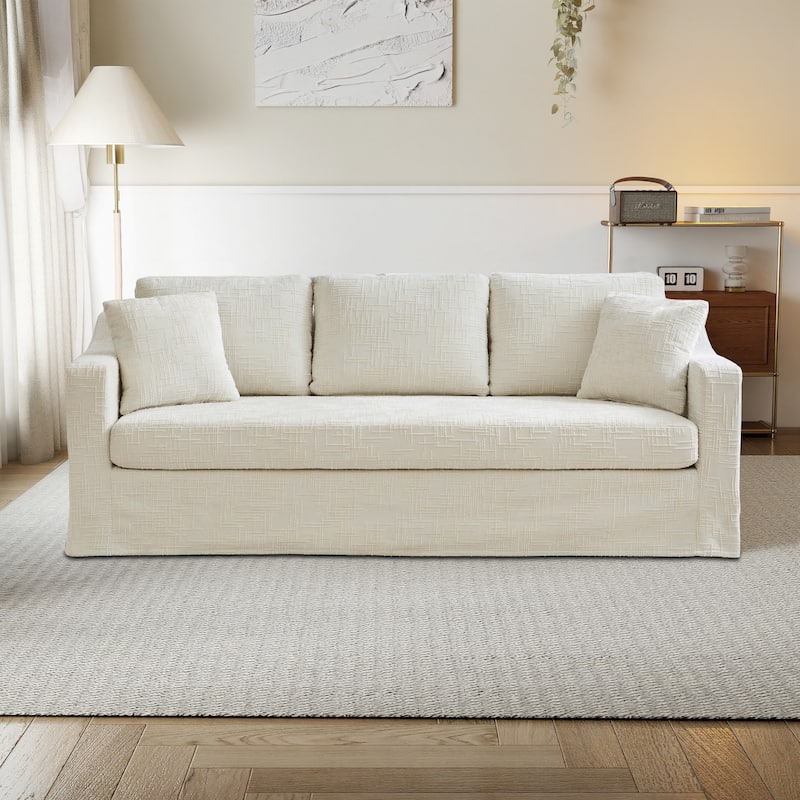 83.9"W Modern Casual Sofa With Removable Upholstery Cover