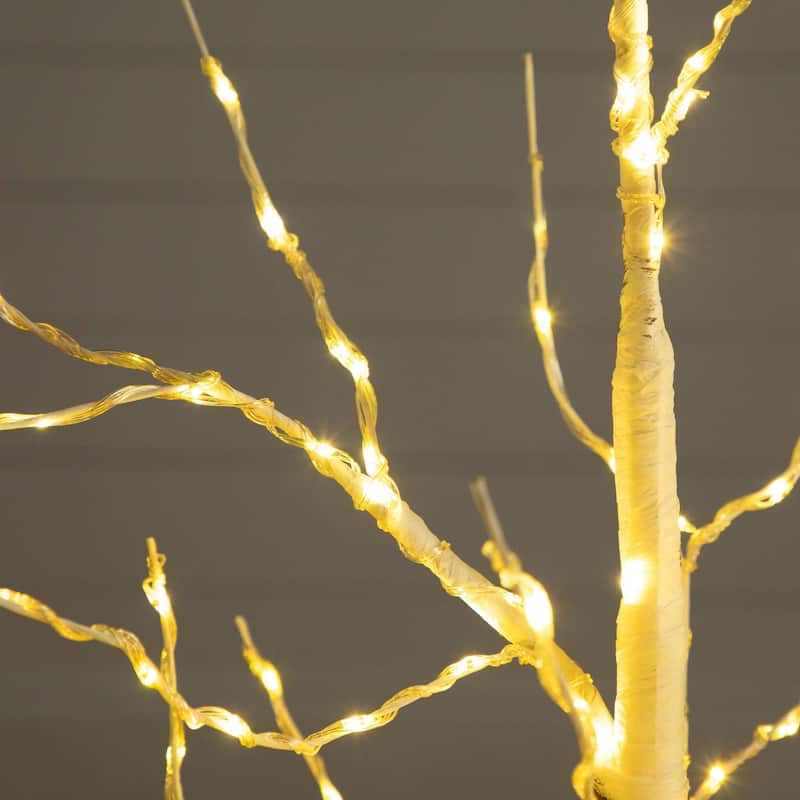 Pre-Lit Birch Christmas Tree - 4' - Warm White LED Lights