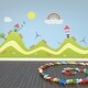 preview thumbnail 1 of 2, Walplus Happy Hills Kids Children Wall Sticker Nursery Decor Decal