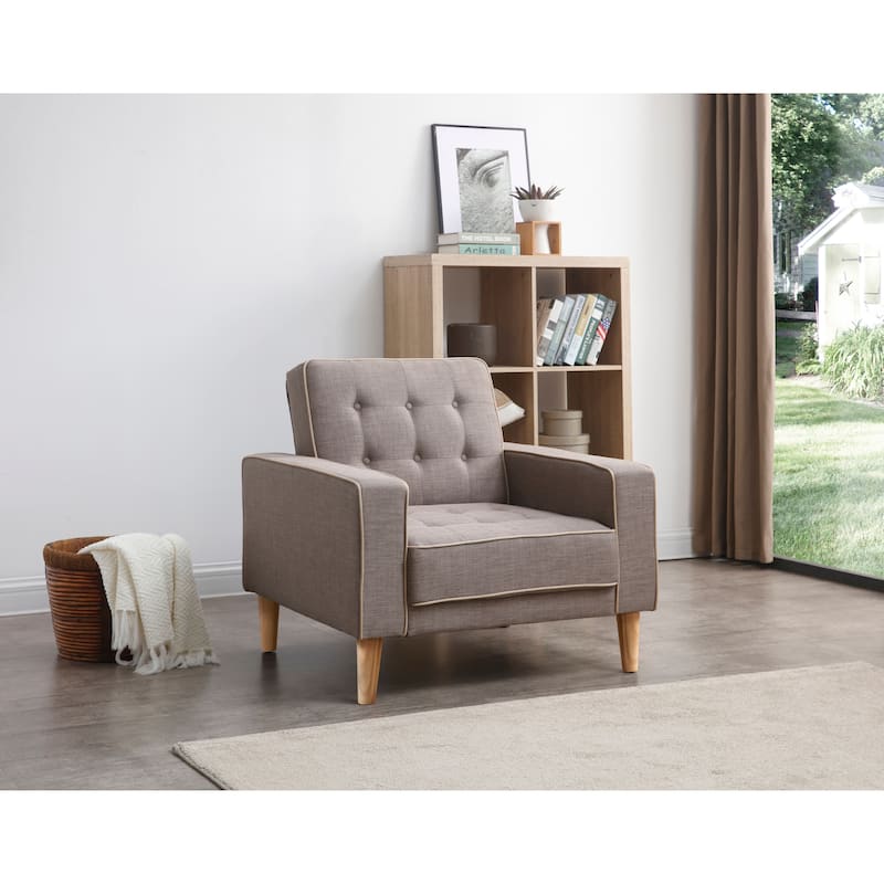 Andrews Fabric Chair Bed - Grey