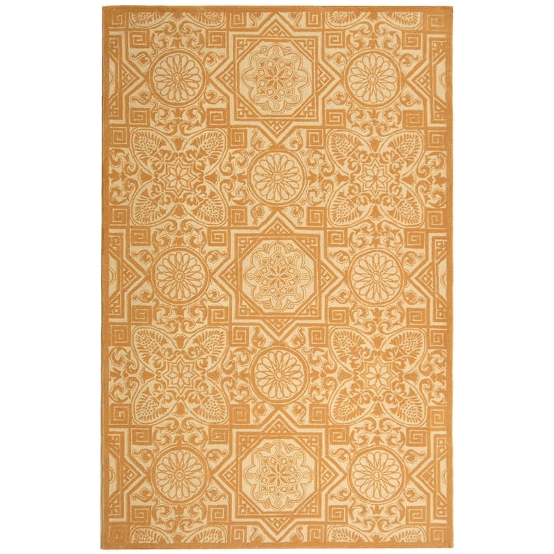 Martha Stewart by SAFAVIEH Wayfarer Wool Rug - 5'6" x 8'6" - Camel