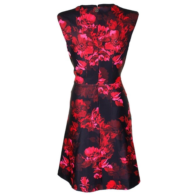 tommy hilfiger red and black dress