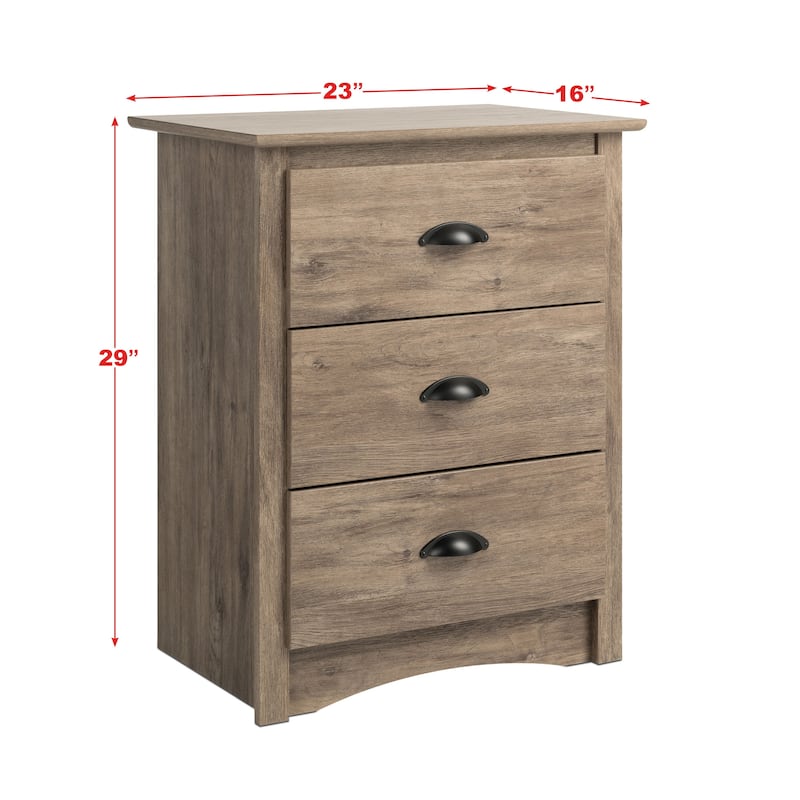 Prepac 3-Drawer Tall Nightstand
