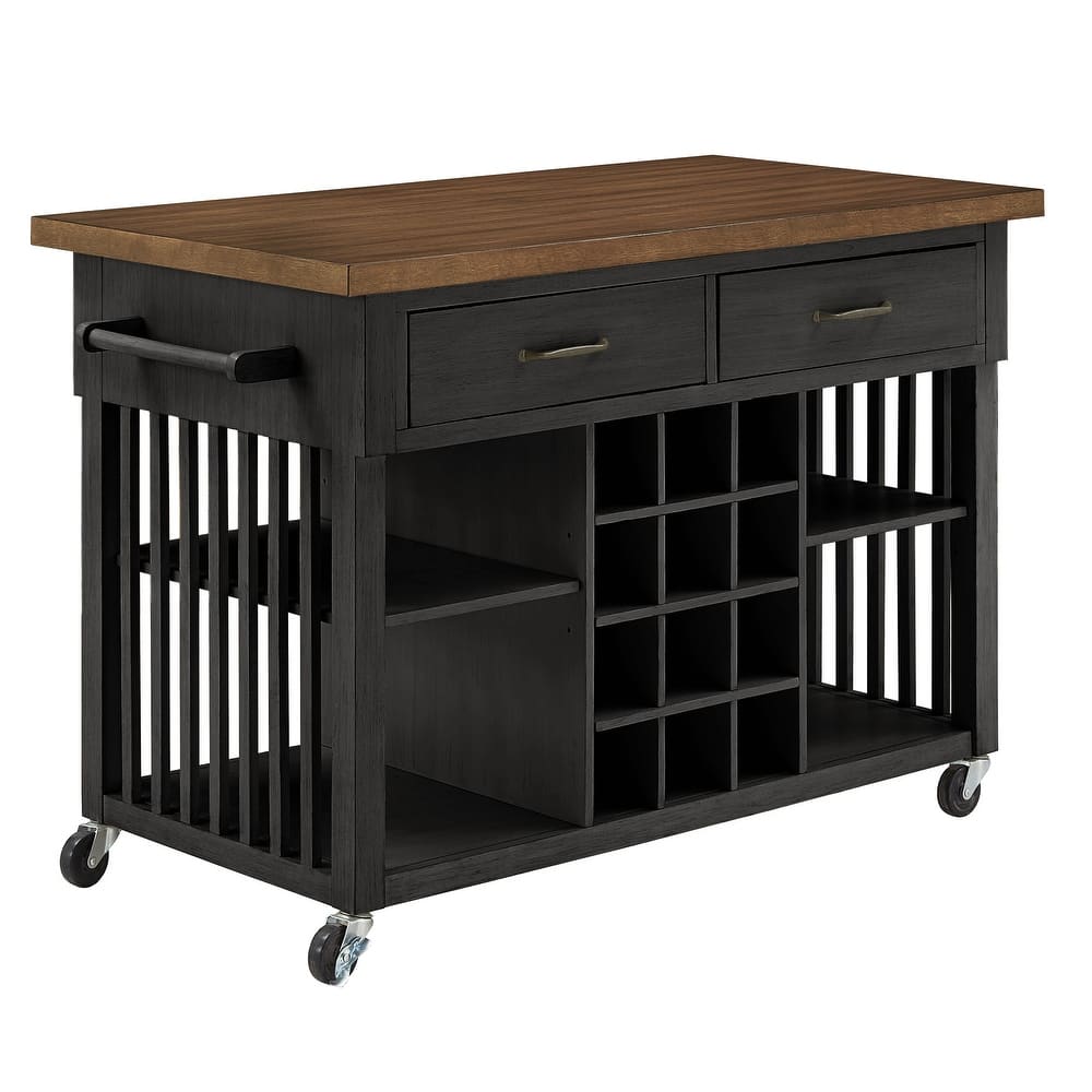 Eleanor Kitchen Island with Wine Rack by iNSPIRE Q Classic