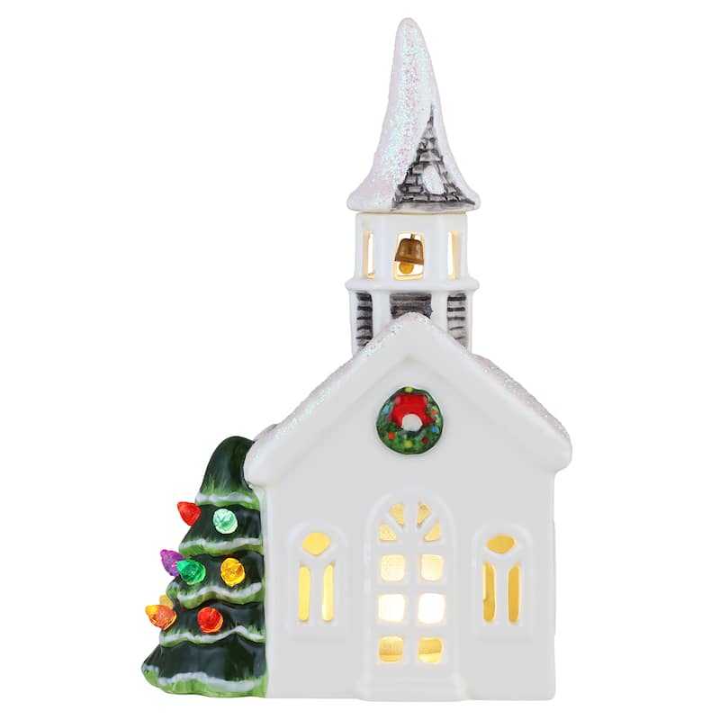 8" Nostalgic Ceramic Village Church