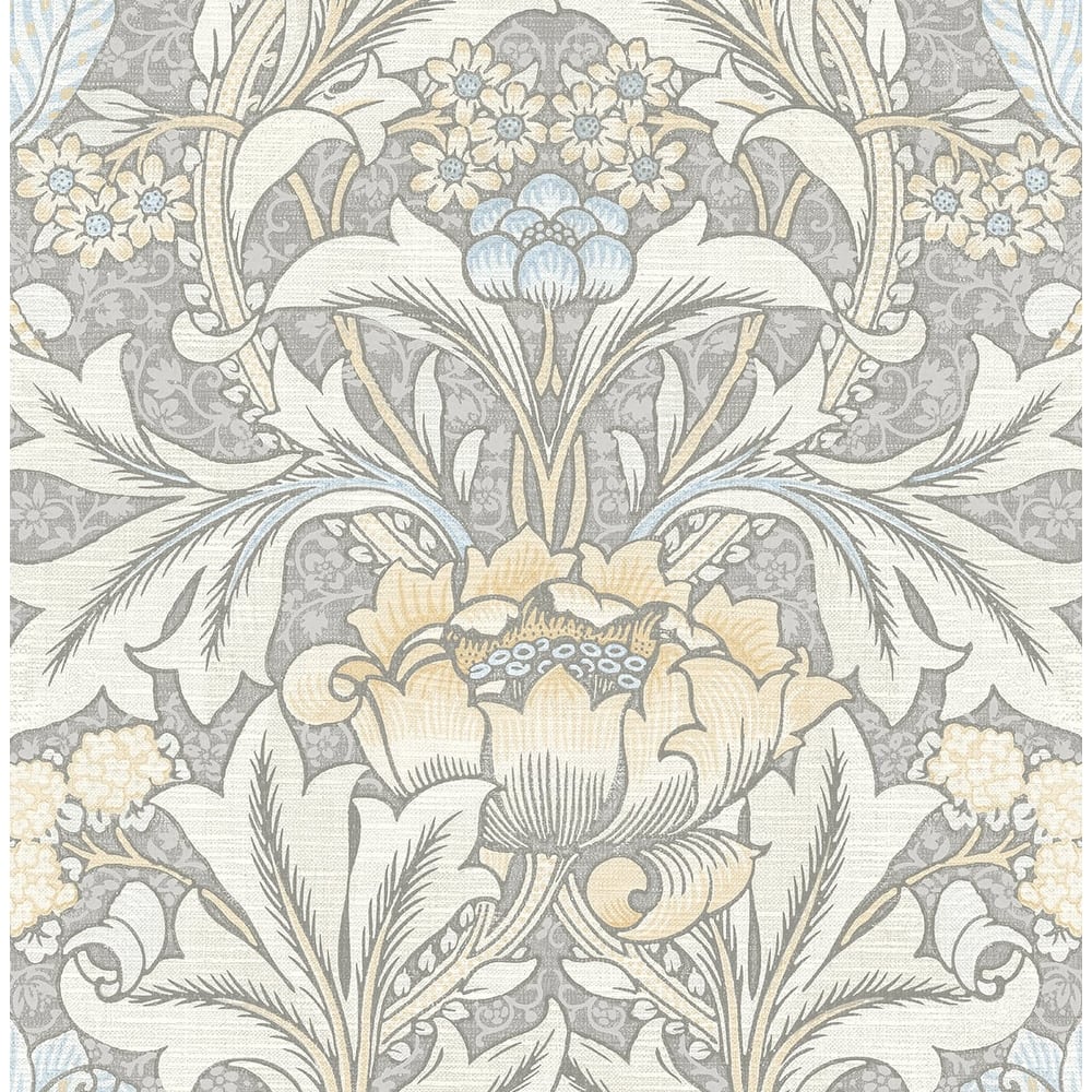 NextWall Acanthus Floral Peel and Stick Wallpaper