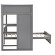 preview thumbnail 50 of 54, Twin Loft Bed with Twin Stand-alone bed, Shelves,Desk,and Wardrobe