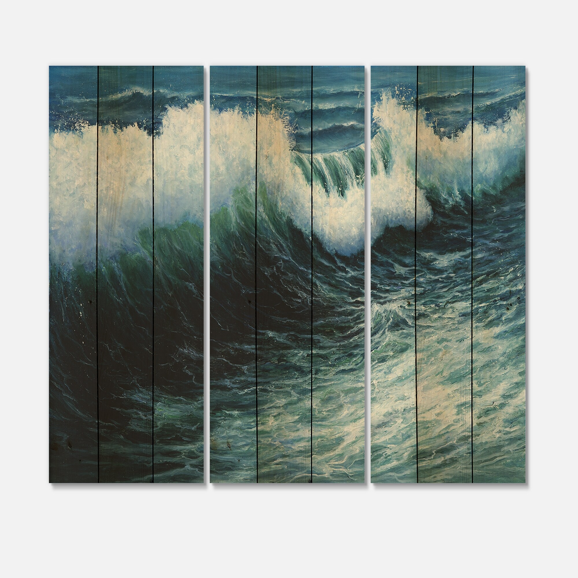 Designart 'Storm Waves In The Ocean' Nautical & Coastal-image