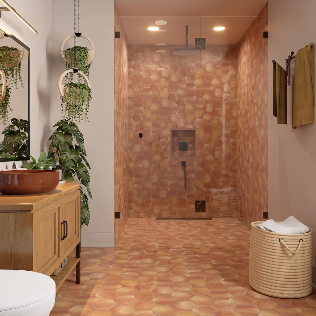 Merola Tile Sentier Hex des Ocres 5-1/2" x 6-1/4" Porcelain Floor and Wall Tile