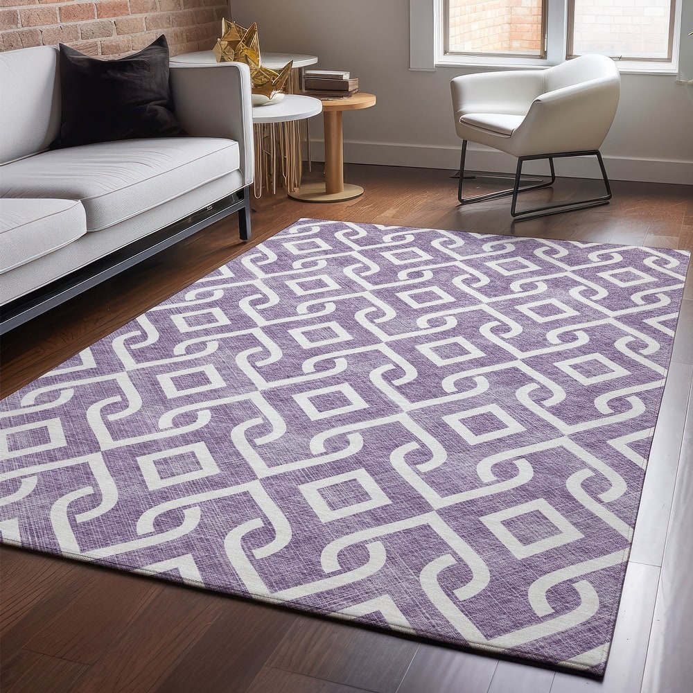 Premium Washable Super Soft Modern Medallions Mayfield Rug