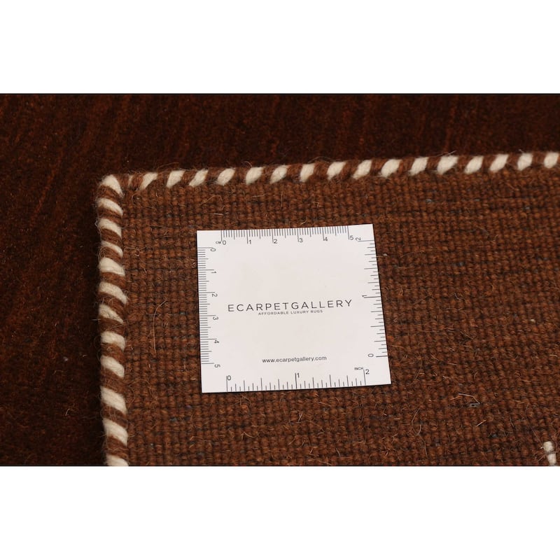 Kashkuli Gabbeh Brown Rug 3'11" x 3'11" - 3'11 x 3'11