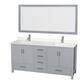 Option Gray, Chrome Trim, White Quartz Top