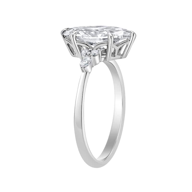Auriya 14k Gold 5 3/5ctw Lab grown Marquise Nature's Inspired Diamond Engagement Ring (F-G VS)