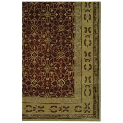 SAFAVIEH Couture Hand-knotted Yuiko Gundeline Traditional Oriental Wool Rug