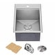 preview thumbnail 61 of 137, KRAUS Kore Workstation Drop-In Stainless Steel Kitchen Sink