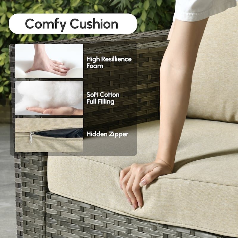 XIZZI Outdoor Seat Back Cushion Set Plush Comfort for Patio Furniture