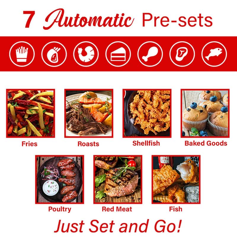 Brentwood Small 1400 Watt 4 Quart Electric Digital Air Fryer with Temperature Control in White - 4 Quart