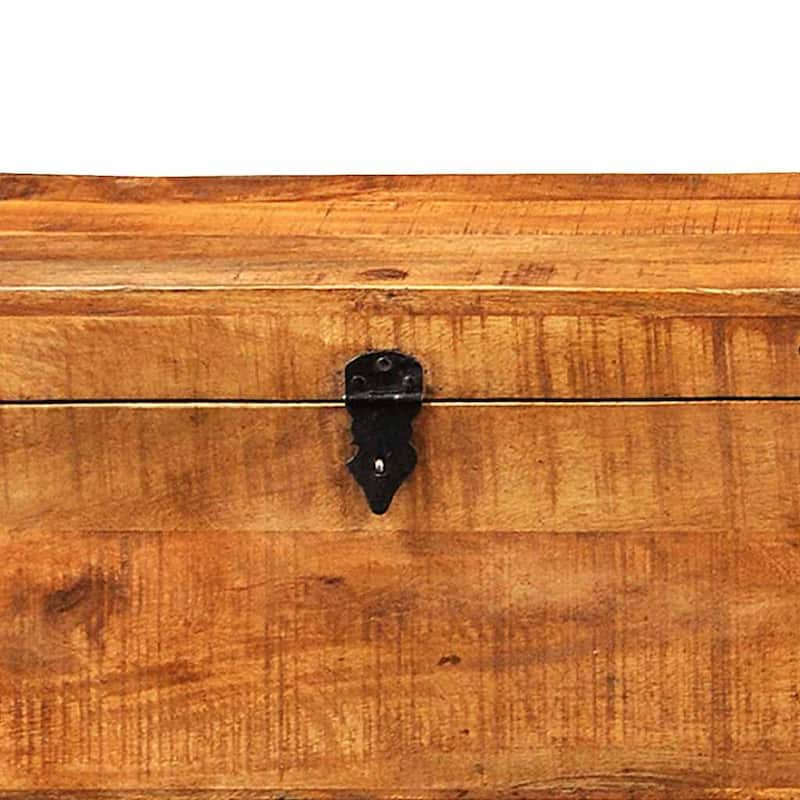 vidaXL Storage Chest Set 2 Pieces Rough Mango Wood - 27.6" x 13.8" x 13.8"