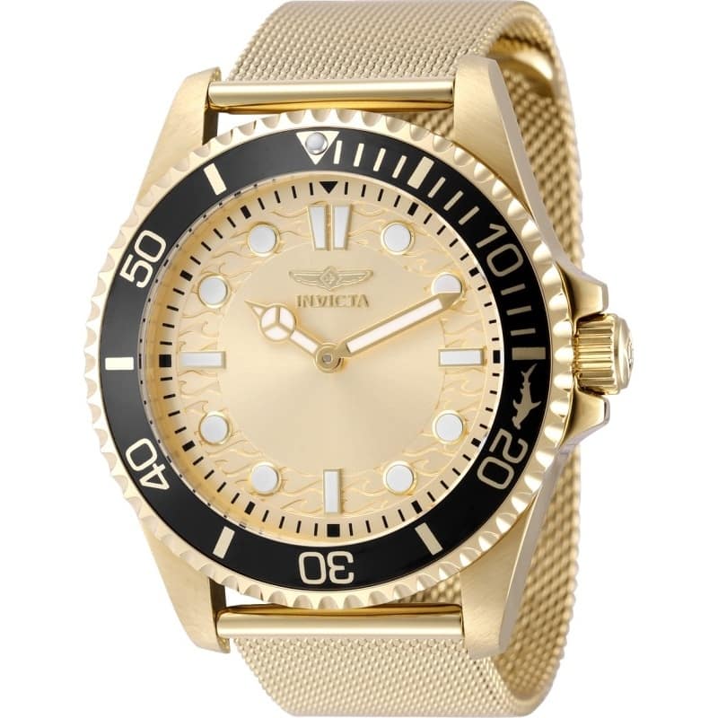 INVICTA Men's 49690 Pro Diver Quartz 2026 Brass Dial Watch - Gold