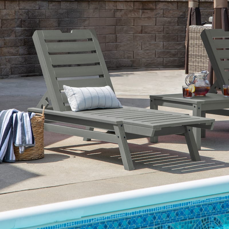 HIGHWOOD Crestone Stackable Commerical Chaise Lounge