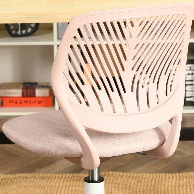 HomyLin Armless Swivel Kids Desk Chair with Mesh Padded Seating