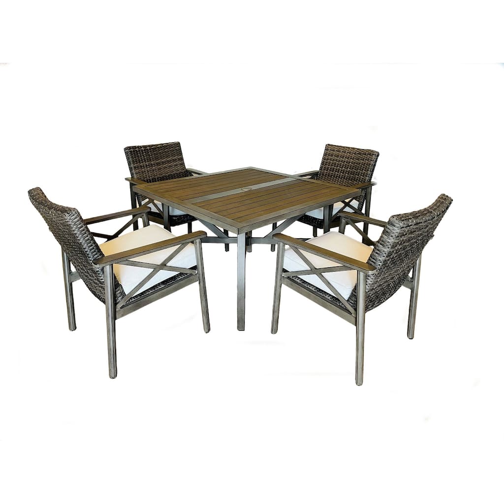Agio Dylan 5 Piece Dining Set - 42"D x 42"W x 28"H