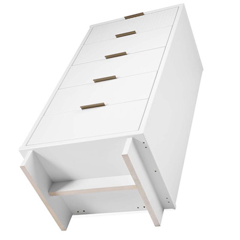 Manhattan Comfort 3-Piece Granville Modern Solid Wood Dresser Chest and Nighstand Set.