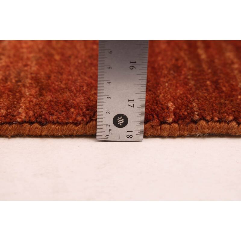 ECARPETGALLERY Hand-knotted Pak Finest Gabbeh Rust Wool Rug - 4'1 x 5'11