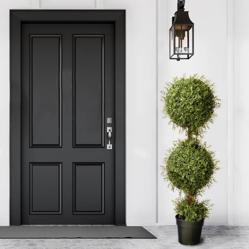 National Tree Company 4 ft Artificial Two-Ball Topiary - 48in.
