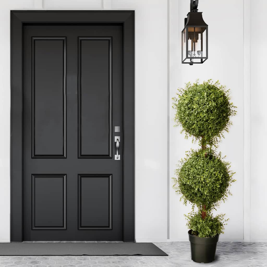 National Tree Company 4 ft Artificial Two-Ball Topiary - 48in.