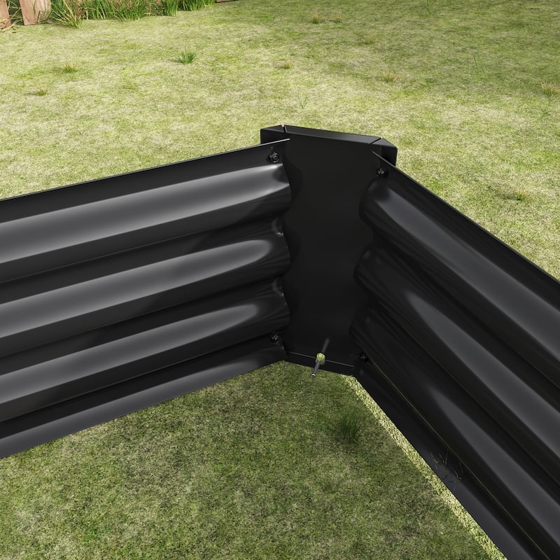 Metal Garden Bed,Rectangle Planter for Flowers Plants,Vegetables Herb