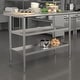 preview thumbnail 17 of 21, Stainless Steel Kitchen Work Table 48"W x 24"D x 36"H