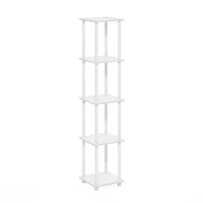 Furinno Turn-N-Tube 5-Tier Corner Square Rack Display Shelf