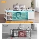 preview thumbnail 13 of 36, 67" L Gaming Shaped Desk Storage Shelves Power Outlet 2 Drawers