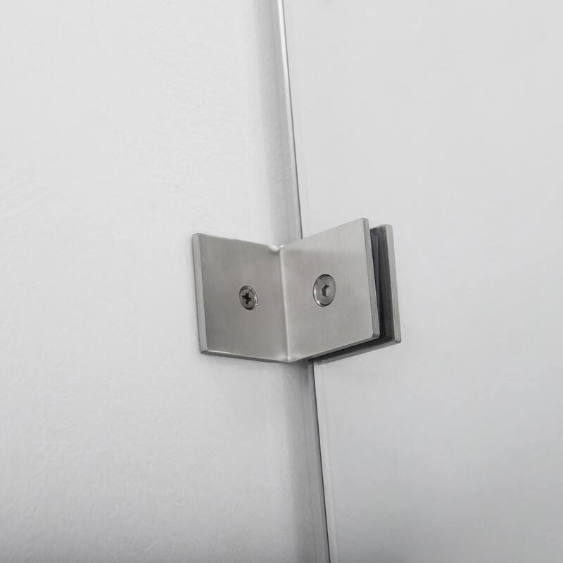 Villena 52" W x 78" H Single Sliding Shower Enclosure,Brushed Nickel - 52 inches
