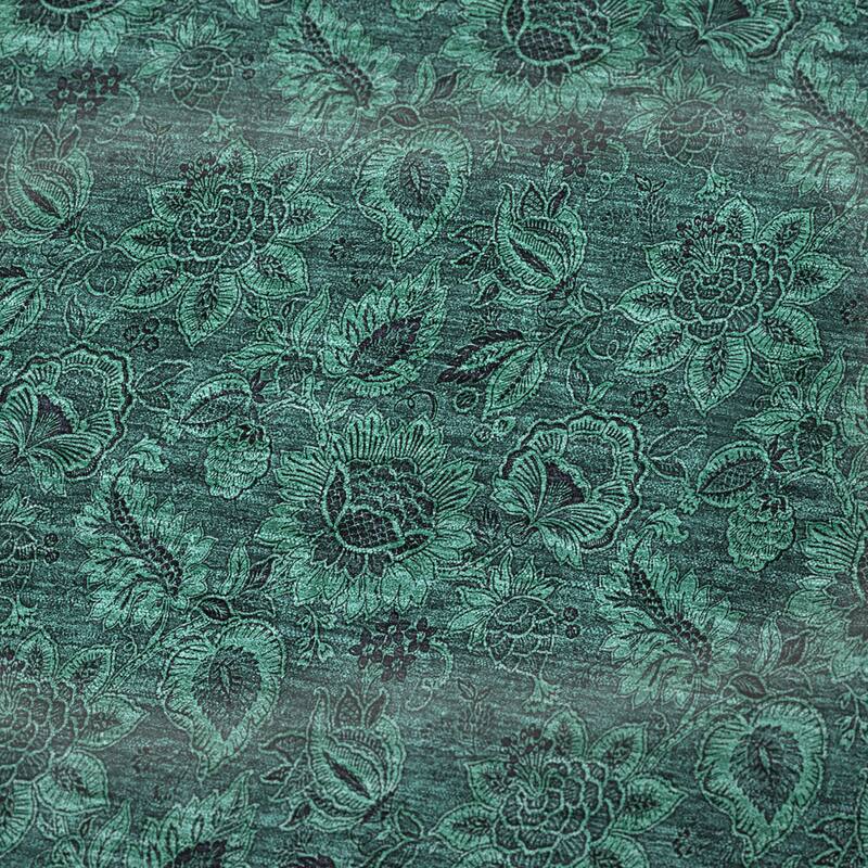 Premium Machine Washable Floral Sherpa Throw Blanket