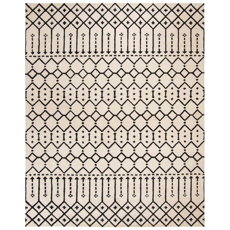 SAFAVIEH Handmade Himalaya Parasols Modern Wool Rug - 11' x 15' - Ivory/Black