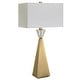preview thumbnail 4 of 5, Uttermost Arete Modern Brass Table Lamp - 32"H,   Shade 10"H x 16"W x 10"D (in)