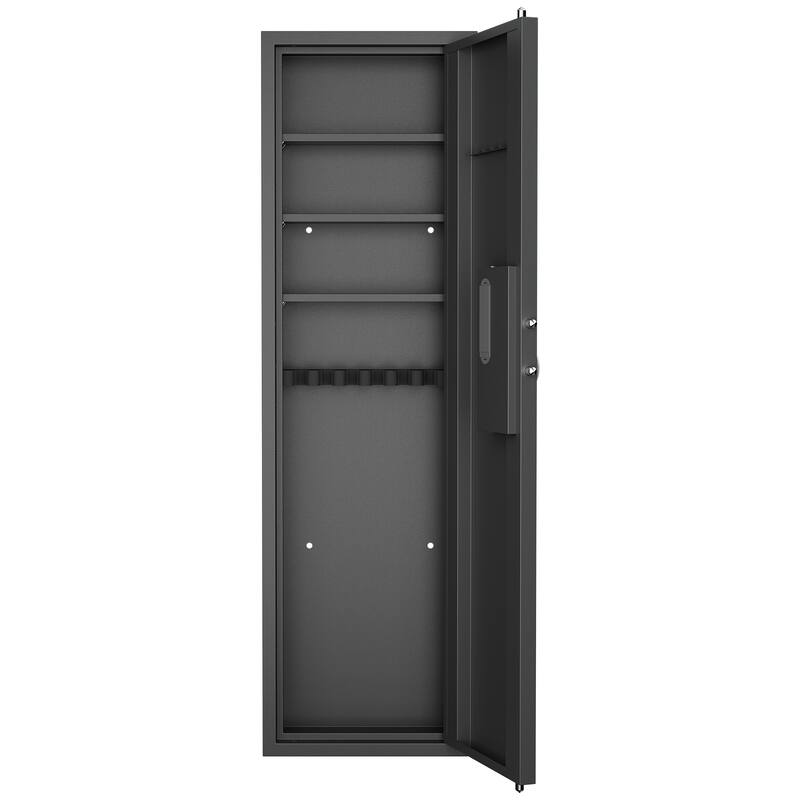 Hidden Wall Gun Safe for Rifles with Adjustable Shelves,Assembled Storage Multifunctional Wall Safe for Firearm and Valuables