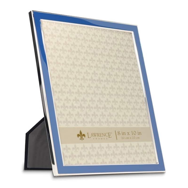 Curata Silver-Tone Navy Enamel 8x10 Photo Frame