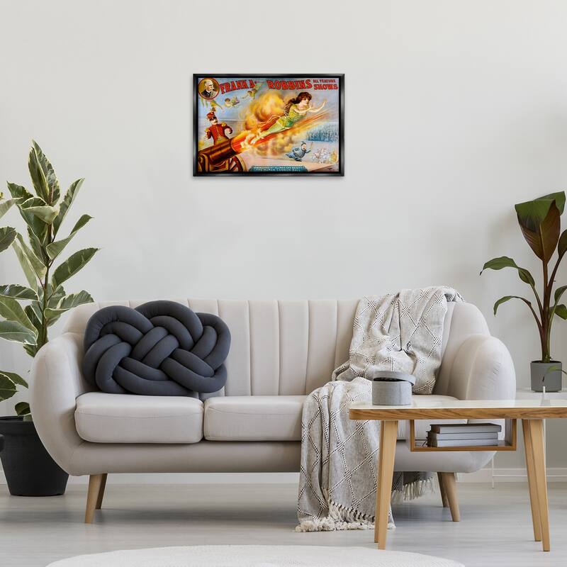 Stupell Vintage Circus Advertisement Framed Floater Canvas Wall Art Design By Marcus Jules