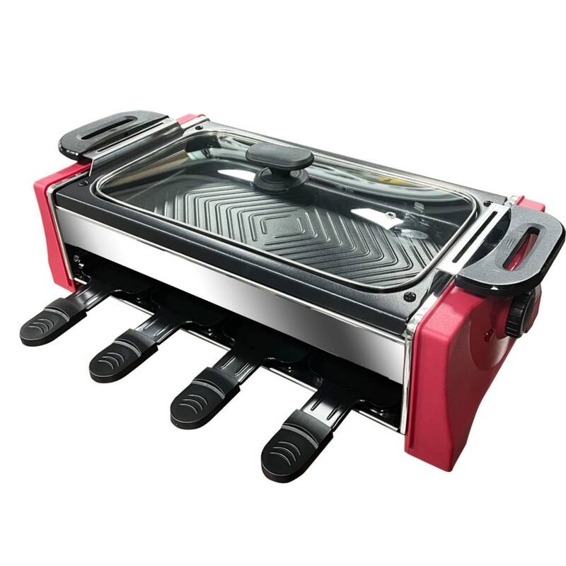 8-person Raclette Grill with 8 Mini Baking Trays Raclette