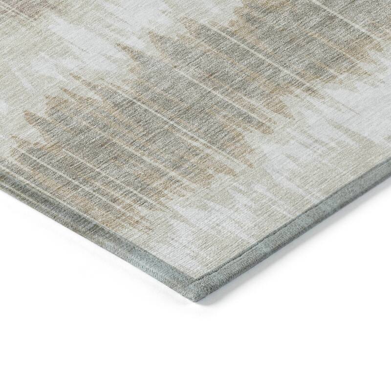 Machine Washable Indoor/ Outdoor Chantille Abstract Ombre Rug