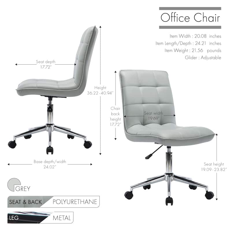 Porthos Home Egan Adjustable PU Leather Office Chair