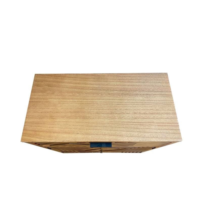 32" Tall Hand-Carved Large Storage Farmhouse Accent Cabinet