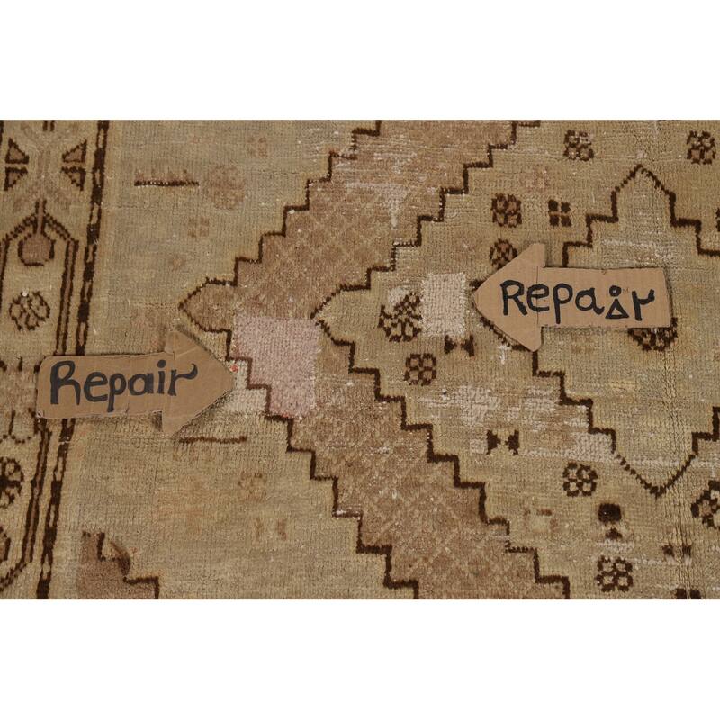 Pre-1900 Antique Vegetable Dye Khotan Rug Hand-Knotted Wool Carpet - 5'7"x 10'7"